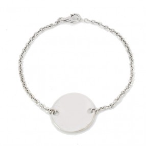 Bracelet Médaille en or blanc