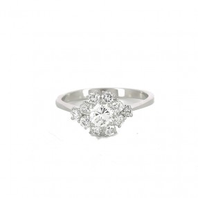 Bague en or blanc et Diamants