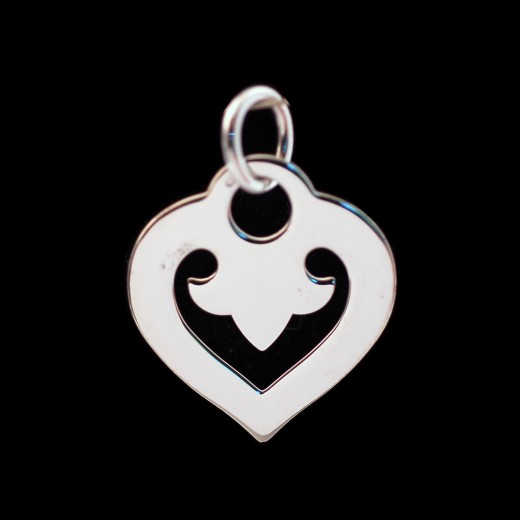 Pendentif OJ PERRIN coeur légende en or