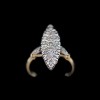 Bague marquise deux ors et diamants