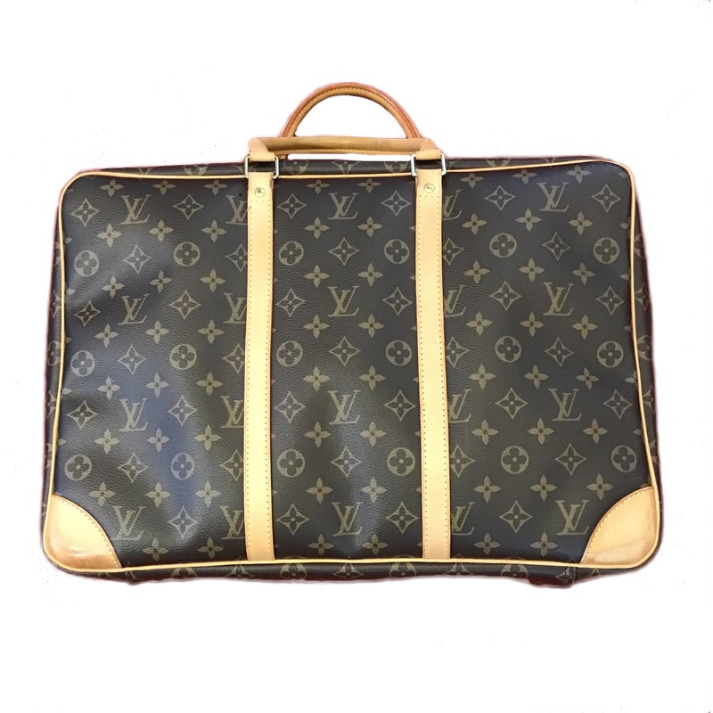 Louis Vuitton, Valise Sirius 54 cm en toile monogram souple et cuir  naturel, double (Circa 2008)