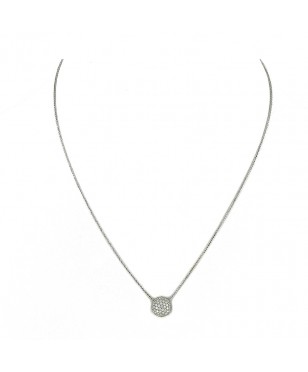 Collier moderne en or blanc...