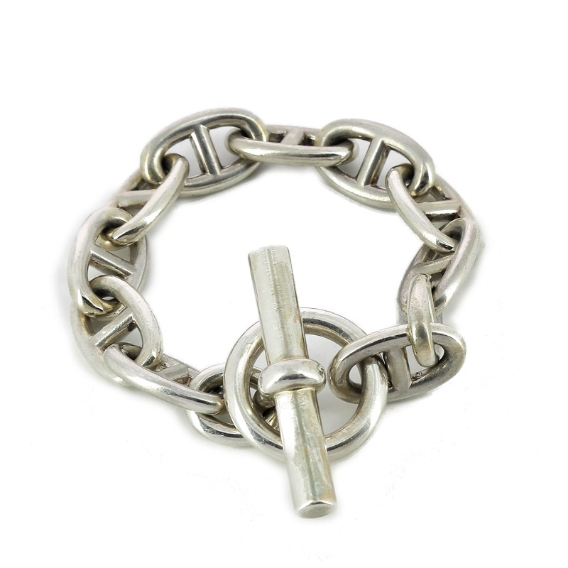 Bracelet Hermès Chaîne d'ancre TGM en argent