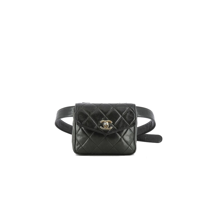 sac ceinture chanel noir