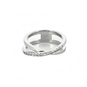 Bague moderne en or blanc...