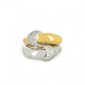 Bague Double Jonc 2 ors et...