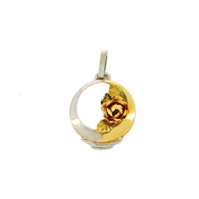 Pendentif 1920' Rose 2 ors