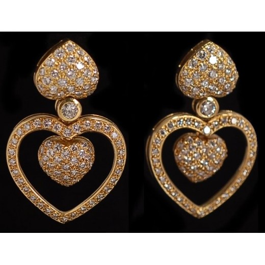 Boucles d'oreilles 2.4 carats de diamants