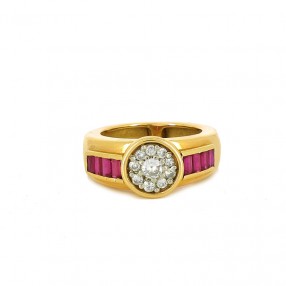 Bague 1950' en or jaune,...