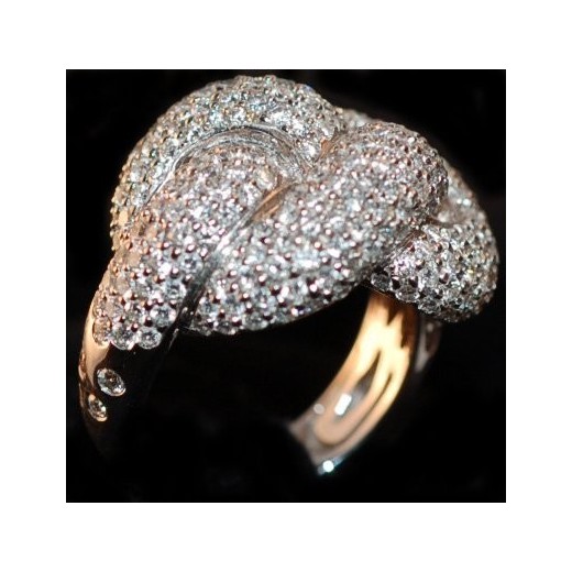 Bague noeud 3.25 carats de diamants