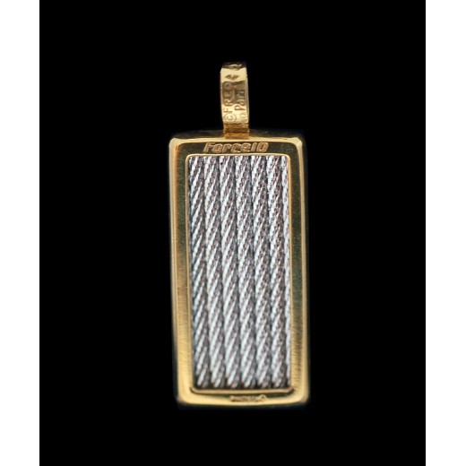 Pendentif FRED en or et acier
