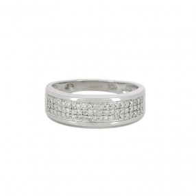 Bague en or blanc et Diamants