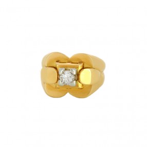 Bague 1950' 2 ors et Diamant