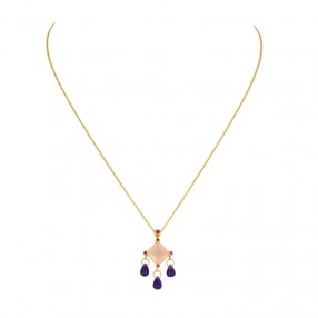 Collier centre en or jaune...