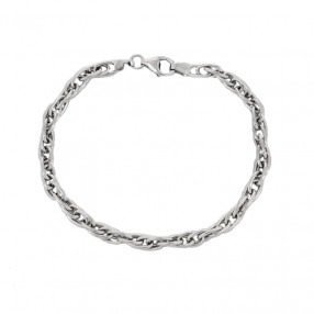 Bracelet En Or Blanc Double...