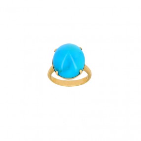 Bague Turquoise Cabochon en...