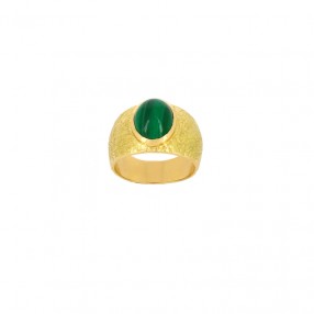 Bague en Or & Malachite...