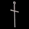 Pendentif croix en or et diamants