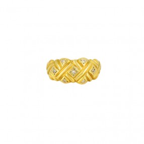 Bague en Or Jaune et Diamants