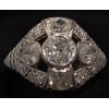 Bague en platine 1930's diamants