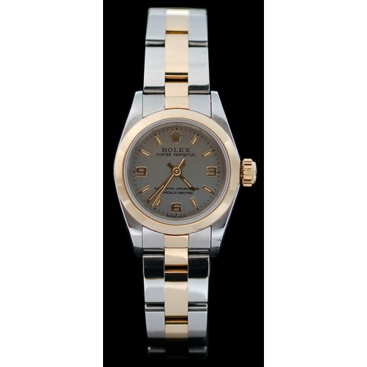 Montre ROLEX Oyster Perpetual or et acier