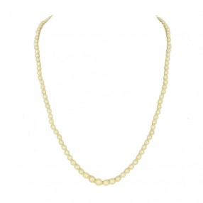 Collier long de perles de...