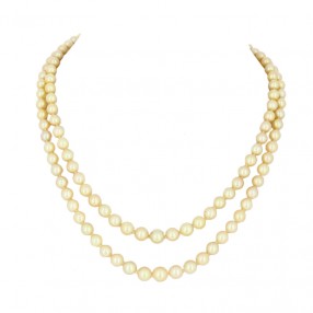 Collier 2 rangs de perles...
