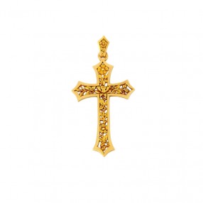 Pendentif Croix fleurie...