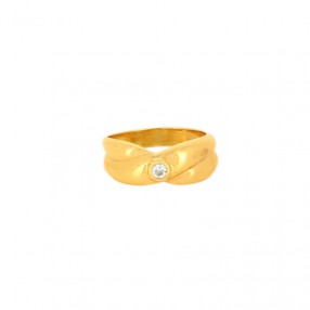 Bague Liens en or jaune et...