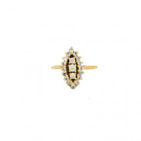 Bague Marquise en Or et...