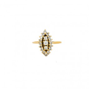 Bague Marquise 1980' en or...