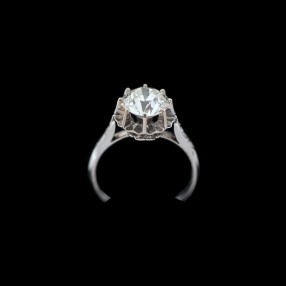 Solitaire diamant 2,44 carats