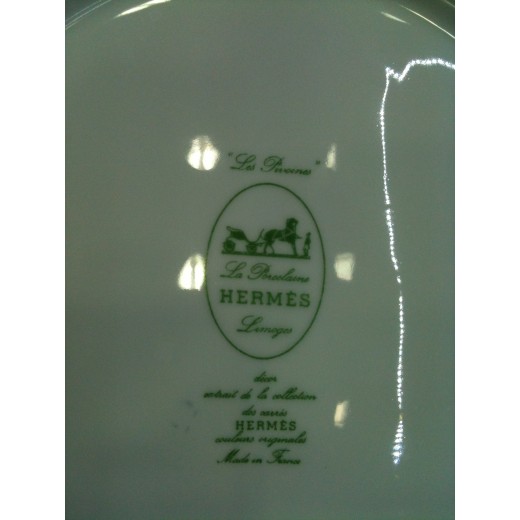 Assiettes de présentation Hermès Les Pivoines