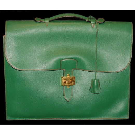 Cartable HERMES Ã  double soufflet