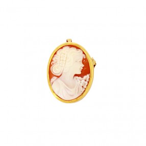 Pendentif-Broche Camée sur...