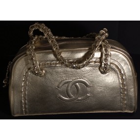 Sac CHANEL cuir ArgentÃ©