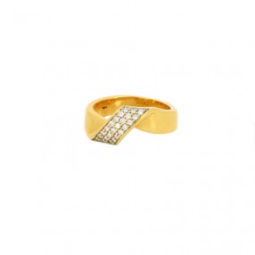 Bague Ruban en or jaune et...