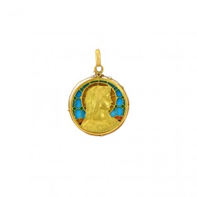 Médaille ancienne Vierge en...