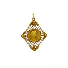 Médaille ancienne Vierge en...