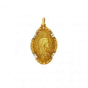Médaille ancienne Vierge en...