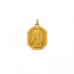 Médaille Vierge en or jaune