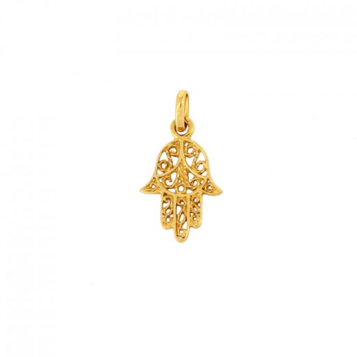 Collier Main de Fatma | Pendentif Hamsa Argent & Plaqué Or
