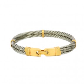 Bracelet Câble en or jaune...