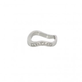 Bague Vague en or blanc et...