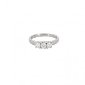 Bague 3 Diamants en or blanc