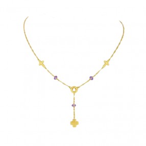 Collier Chapelet Croix en...