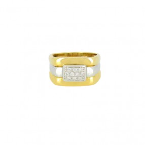 Bague 2 ors et Diamants