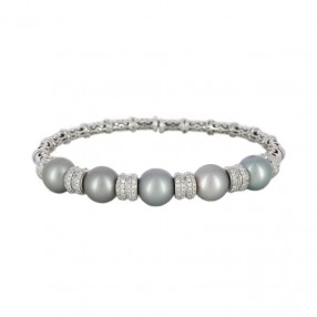 Bracelet Jonc en or blanc,...