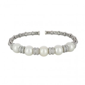 Bracelet Jonc en or blanc,...