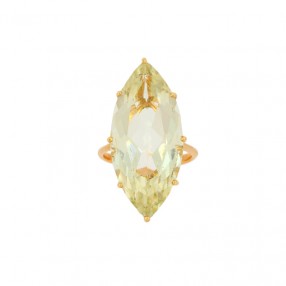 Bague Ancienne en Or et Quartz